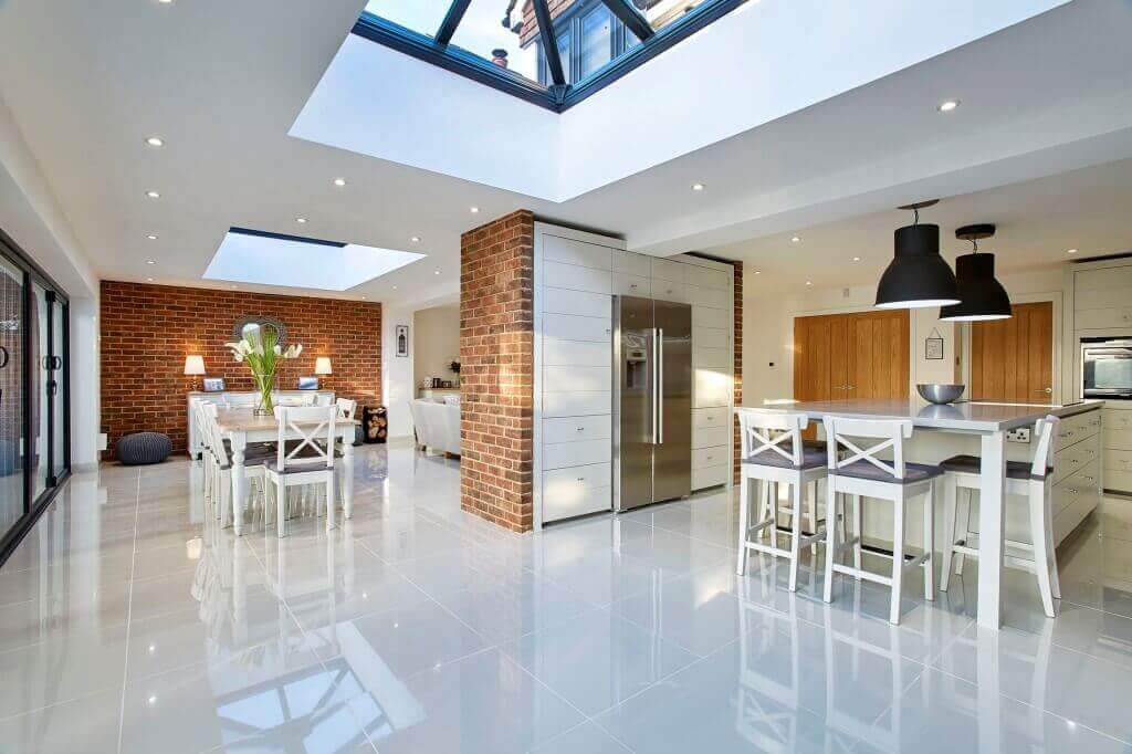 Kitchen and dining room fitting by builder service in Cookham